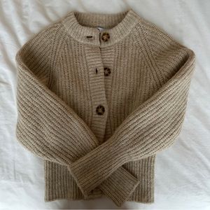 ZARA RIBBED KNIT CARDIGAN